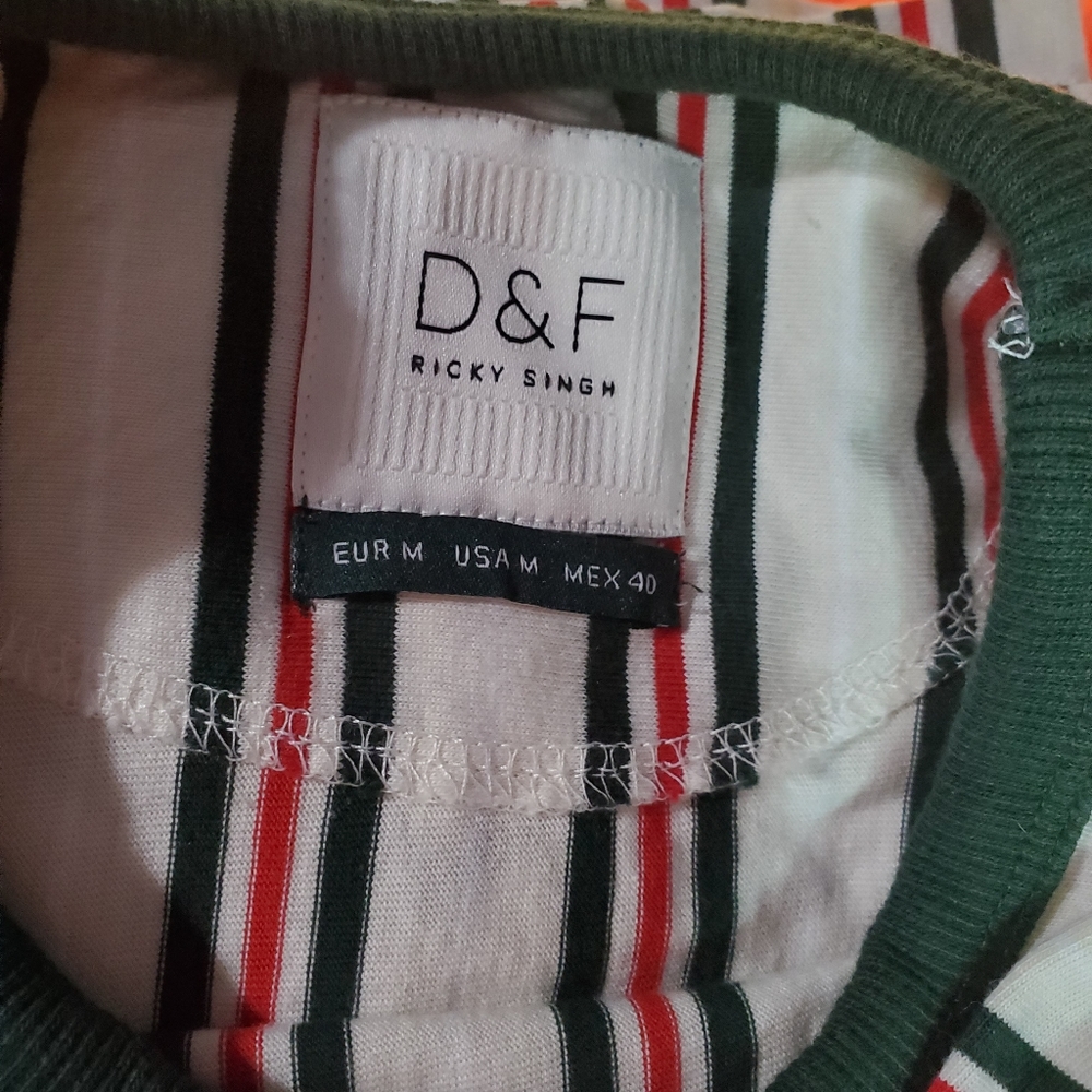 D&F Ricky Singh Striped T-shirt - Picture 2 of 3